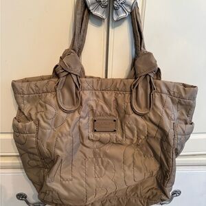 Marc Jacob Stylish Tan Quilted Tote Bag